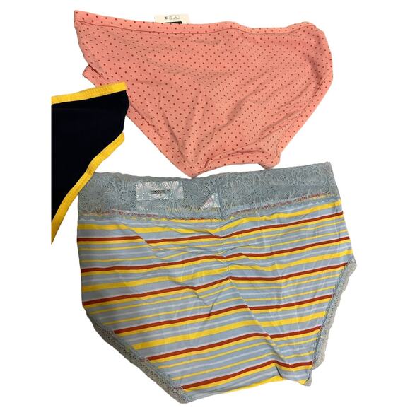 3 NWT NoBo Multi-Color Hipster Panties Lot Size Large‎ (11-13) Lace/Cotton - Picture 8 of 8